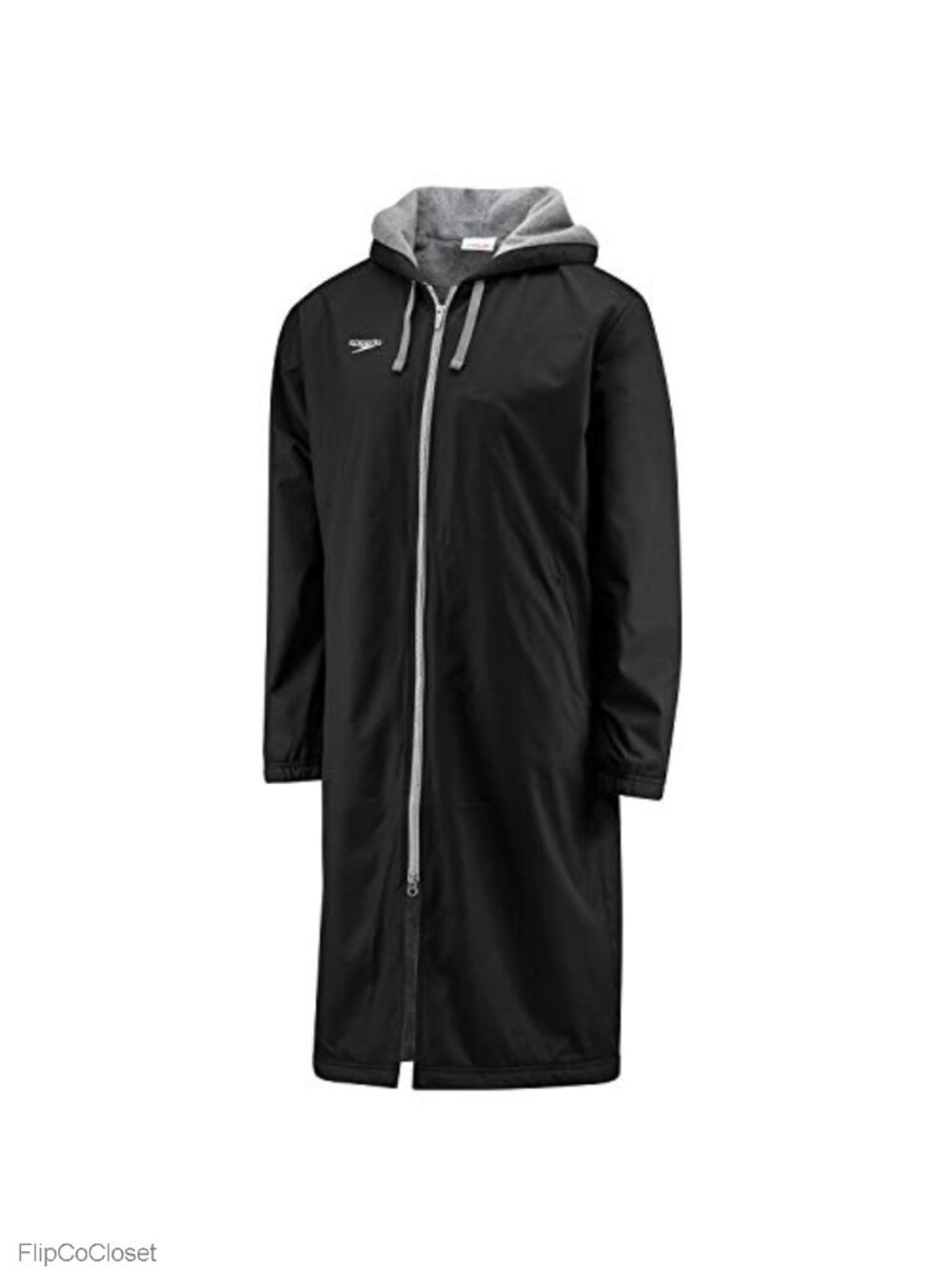 Fleece Lined Hooded Water Resistant Active Parka Jacket 2-Way Zipper